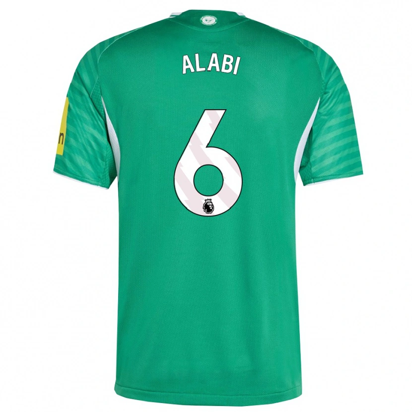 Danxen Kvinnor Sam Alabi #6 Grön Vit Bortatröja Matchtröjor 2025/26 Tröjor T-Tröja