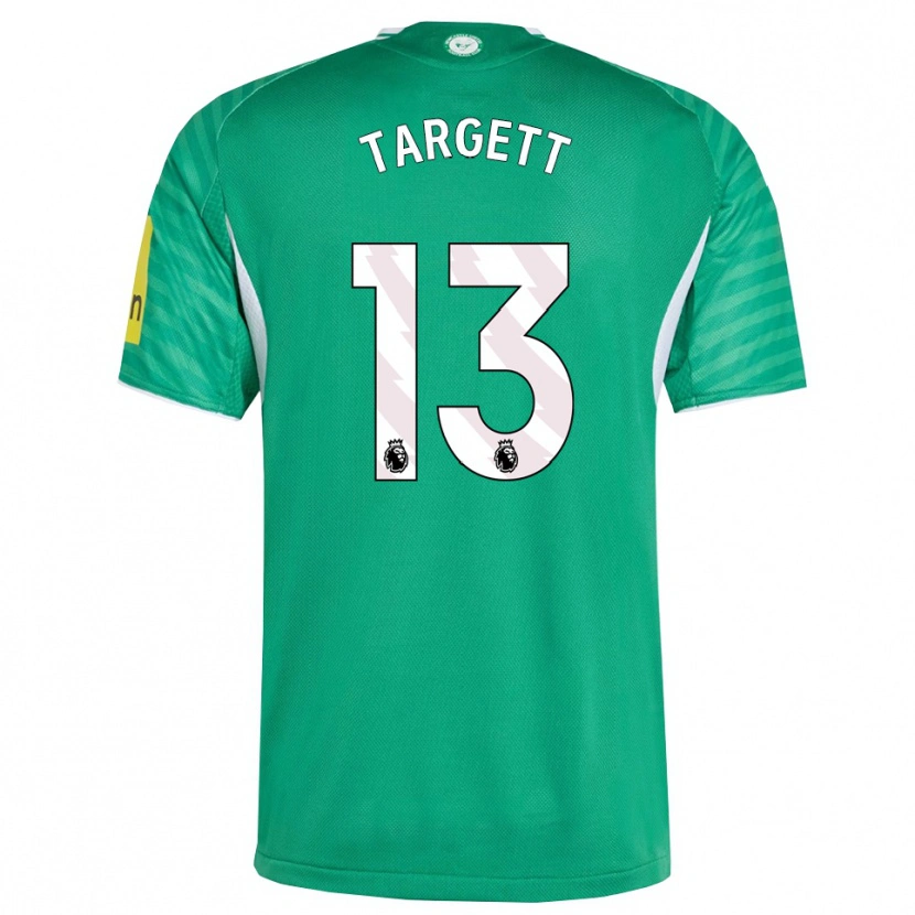 Danxen Kvinnor Matt Targett #13 Grön Vit Bortatröja Matchtröjor 2025/26 Tröjor T-Tröja