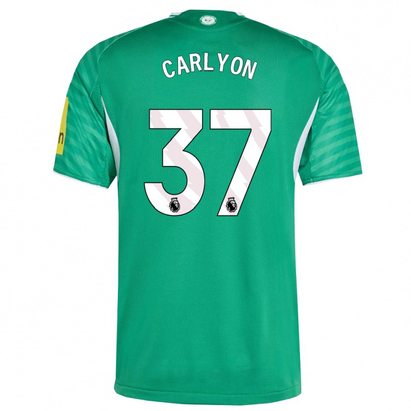 Danxen Kvinnor Nathan Carlyon #37 Grön Vit Bortatröja Matchtröjor 2025/26 Tröjor T-Tröja