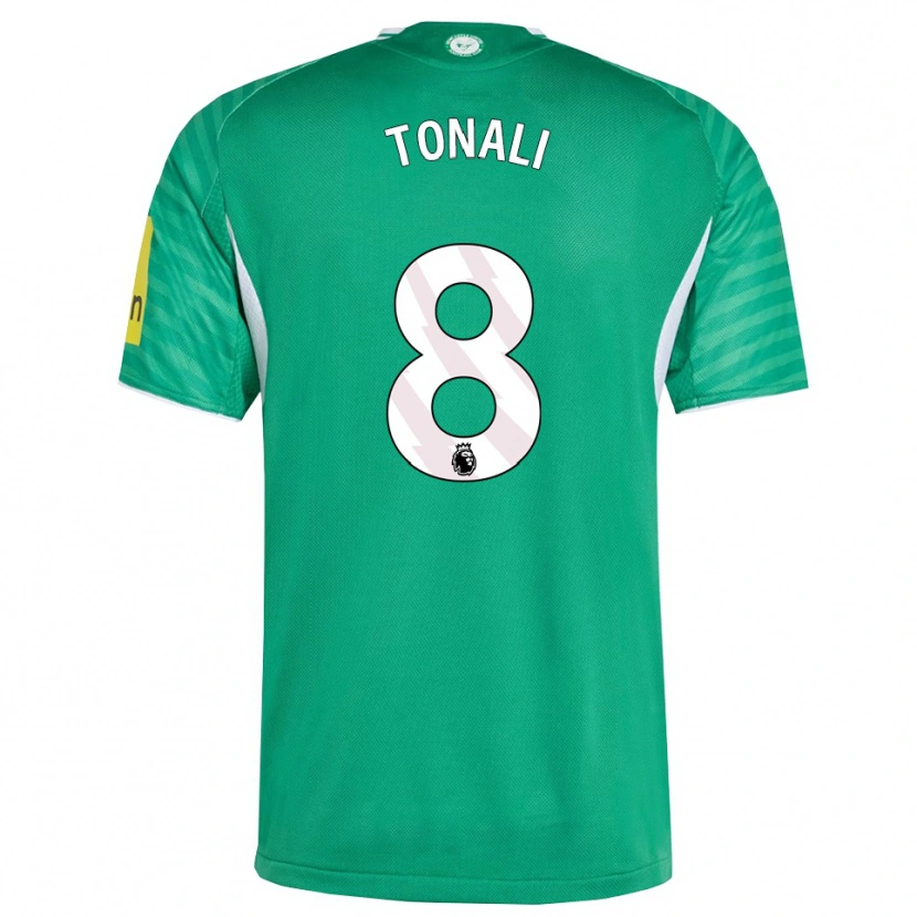 Danxen Kvinnor Sandro Tonali #8 Grön Vit Bortatröja Matchtröjor 2025/26 Tröjor T-Tröja