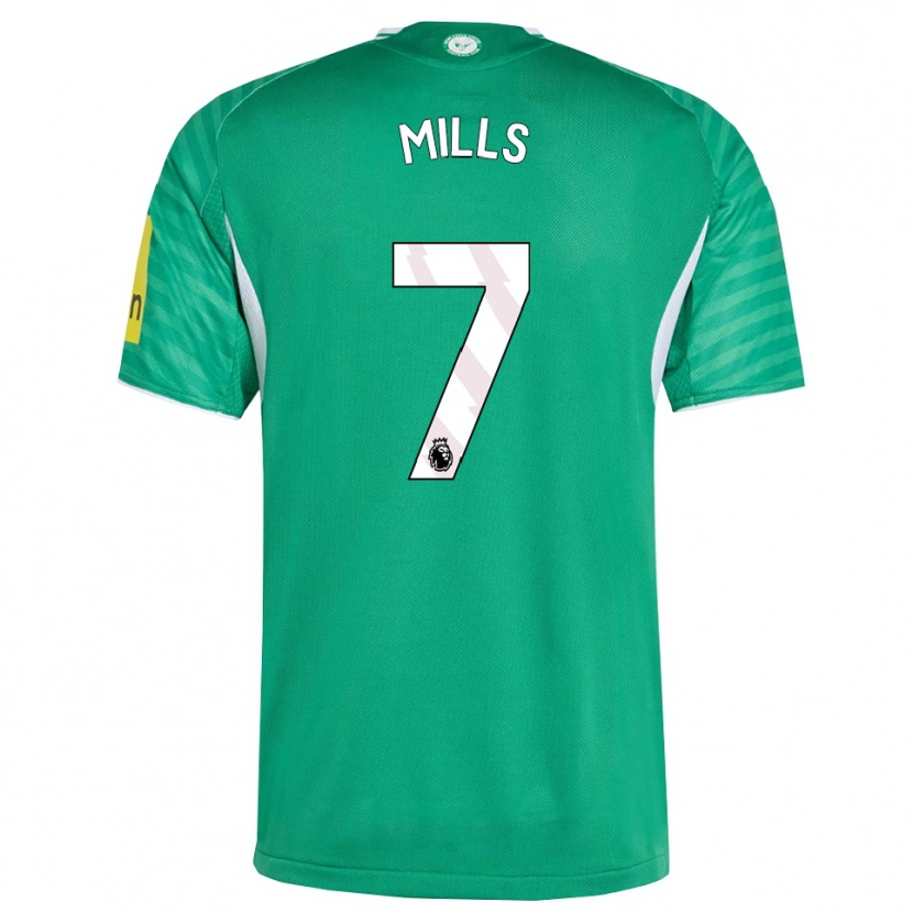 Danxen Kvinnor Michael Mills #7 Grön Vit Bortatröja Matchtröjor 2025/26 Tröjor T-Tröja