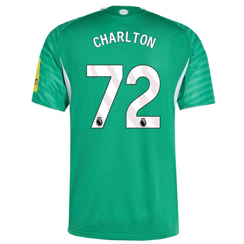 Danxen Kvinnor Dylan Charlton #72 Grön Vit Bortatröja Matchtröjor 2025/26 Tröjor T-Tröja