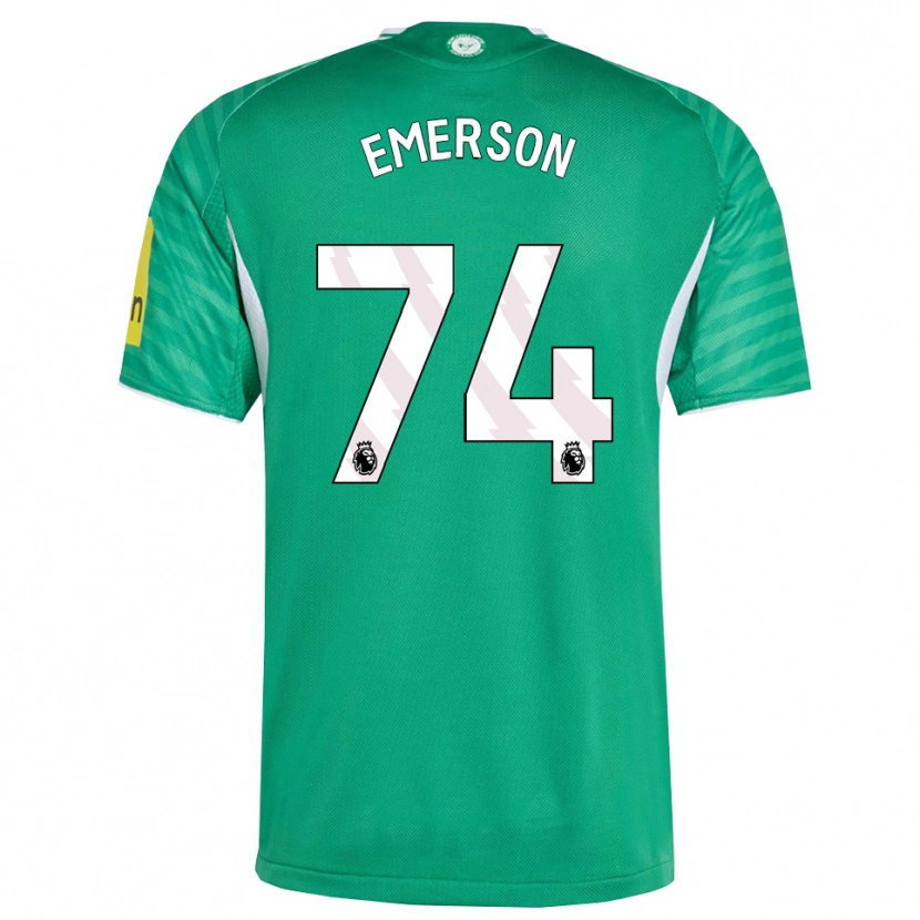 Danxen Kvinnor Johnny Emerson #74 Grön Vit Bortatröja Matchtröjor 2025/26 Tröjor T-Tröja