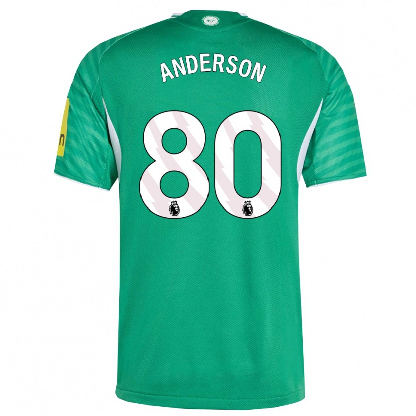 Danxen Kvinnor Will Anderson #80 Grön Vit Bortatröja Matchtröjor 2025/26 Tröjor T-Tröja
