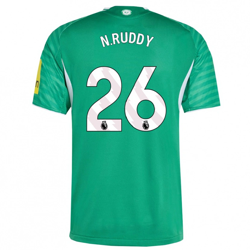Danxen Kvinnor John Ruddy #26 Grön Vit Bortatröja Matchtröjor 2025/26 Tröjor T-Tröja