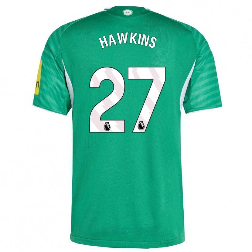 Danxen Kvinnor Hannah Hawkins #27 Grön Vit Bortatröja Matchtröjor 2025/26 Tröjor T-Tröja