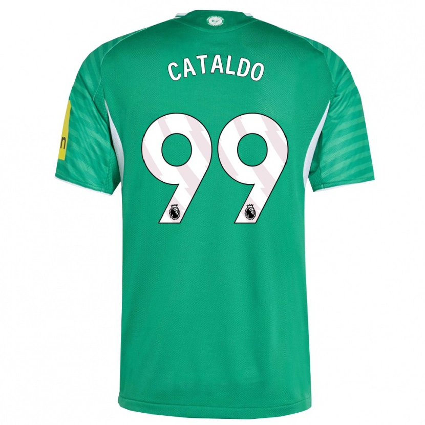 Danxen Kvinnor Lia Cataldo #99 Grön Vit Bortatröja Matchtröjor 2025/26 Tröjor T-Tröja