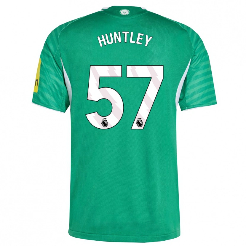 Danxen Kvinnor James Huntley #57 Grön Vit Bortatröja Matchtröjor 2025/26 Tröjor T-Tröja