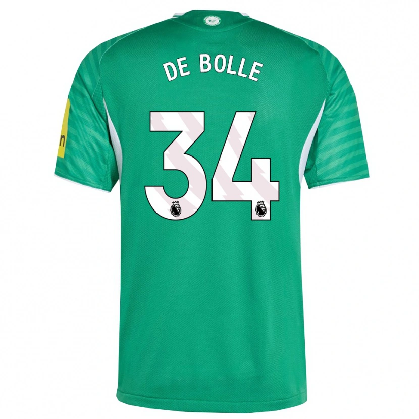 Danxen Kvinnor Lucas De Bolle #34 Grön Vit Bortatröja Matchtröjor 2025/26 Tröjor T-Tröja