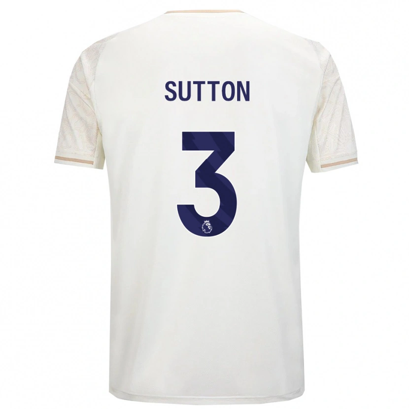 Danxen Kvinnor Spencer Sutton #3 Benvit Svart Bortatröja Matchtröjor 2025/26 Tröjor T-Tröja