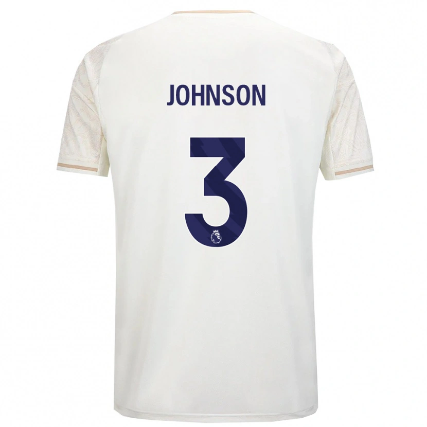 Danxen Kvinnor Nat Johnson #3 Benvit Svart Bortatröja Matchtröjor 2025/26 Tröjor T-Tröja