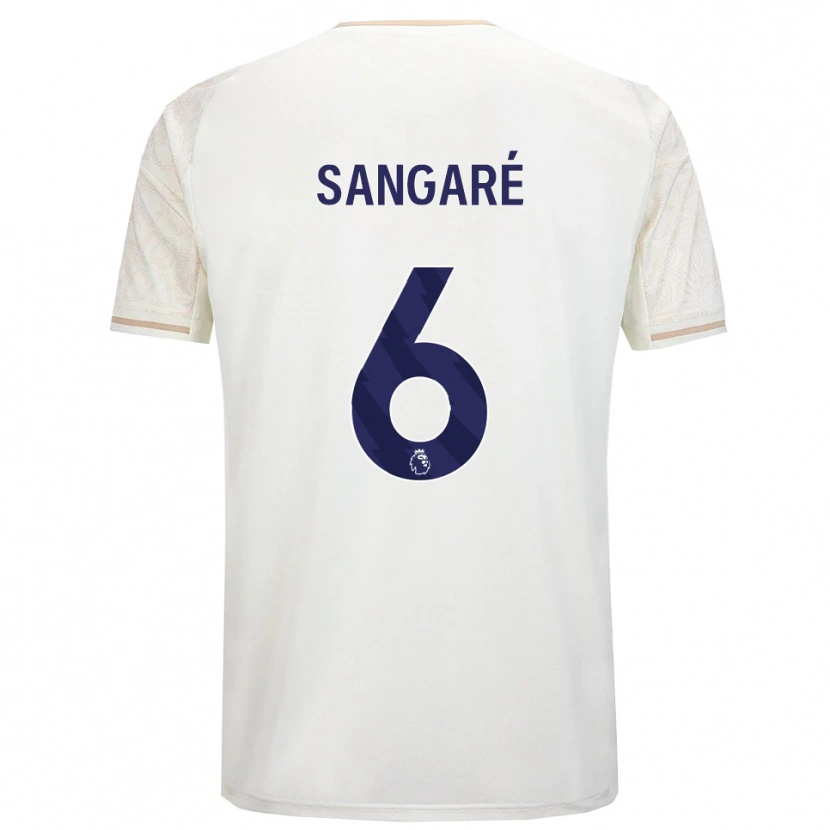 Danxen Kvinnor Ibrahim Sangaré #6 Benvit Svart Bortatröja Matchtröjor 2025/26 Tröjor T-Tröja