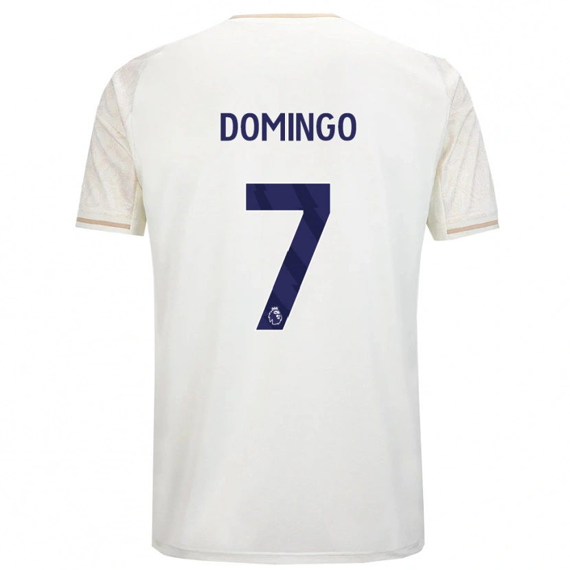Danxen Kvinnor Sophie Domingo #7 Benvit Svart Bortatröja Matchtröjor 2025/26 Tröjor T-Tröja