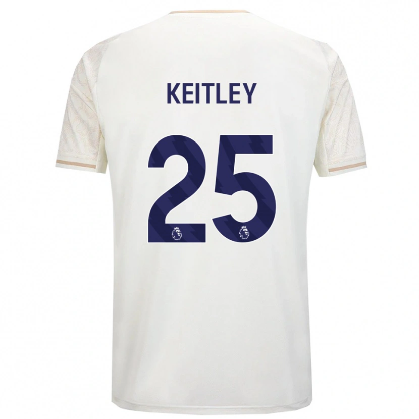 Danxen Kvinnor Alice Keitley #25 Benvit Svart Bortatröja Matchtröjor 2025/26 Tröjor T-Tröja