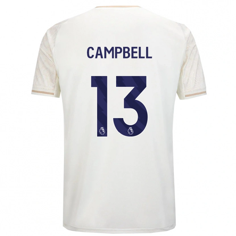 Danxen Kvinnor Luke Campbell #13 Benvit Svart Bortatröja Matchtröjor 2025/26 Tröjor T-Tröja