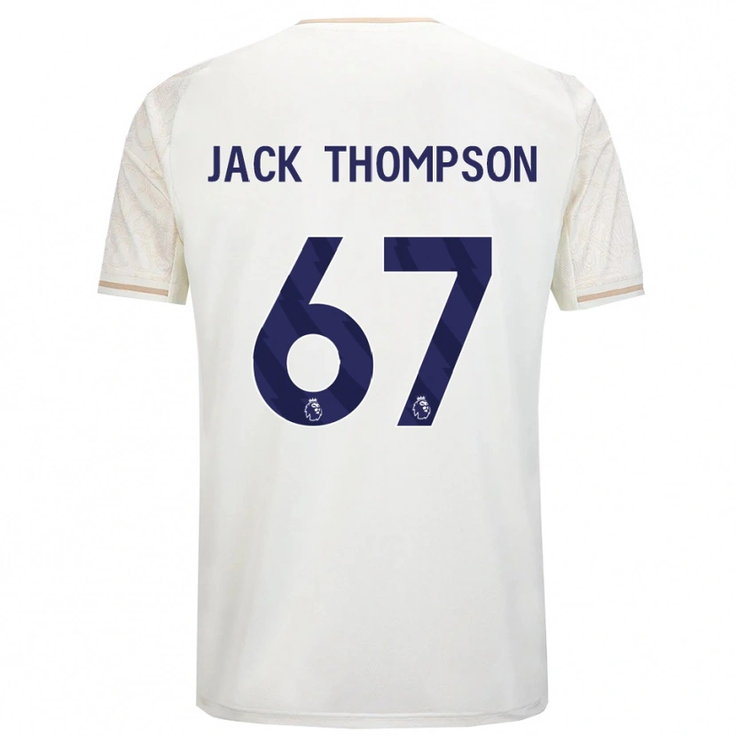 Danxen Kvinnor Jack Thompson #67 Benvit Svart Bortatröja Matchtröjor 2025/26 Tröjor T-Tröja
