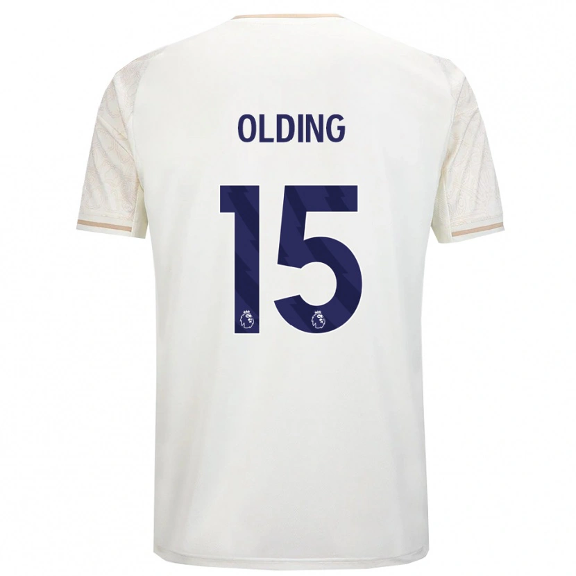 Danxen Kvinnor Hollie Olding #15 Benvit Svart Bortatröja Matchtröjor 2025/26 Tröjor T-Tröja