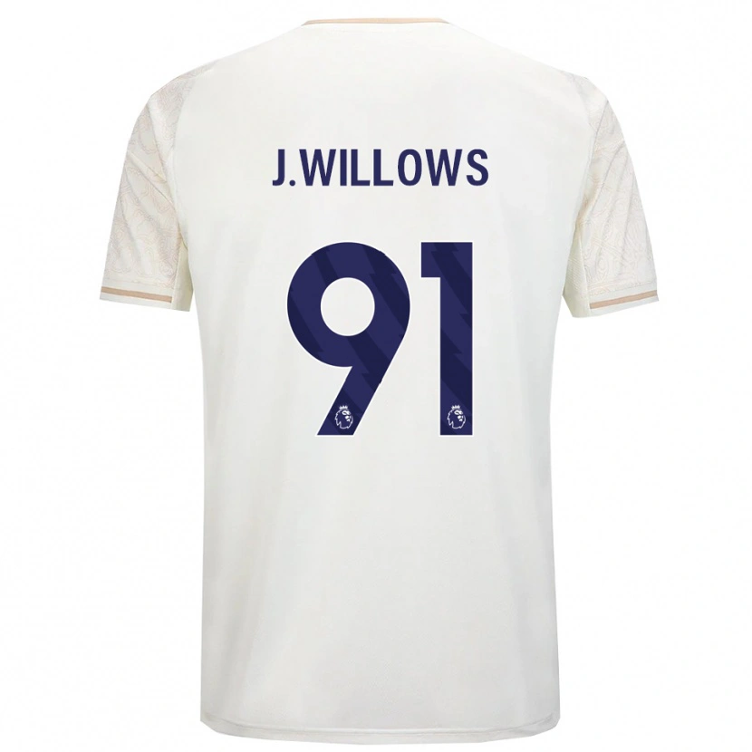 Danxen Kvinnor Jordan Willows #91 Benvit Svart Bortatröja Matchtröjor 2025/26 Tröjor T-Tröja