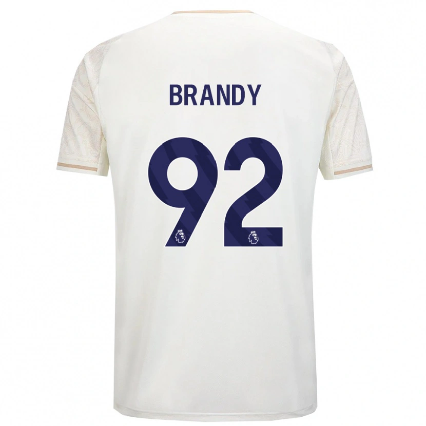 Danxen Kvinnor Taeneal Brandy #92 Benvit Svart Bortatröja Matchtröjor 2025/26 Tröjor T-Tröja