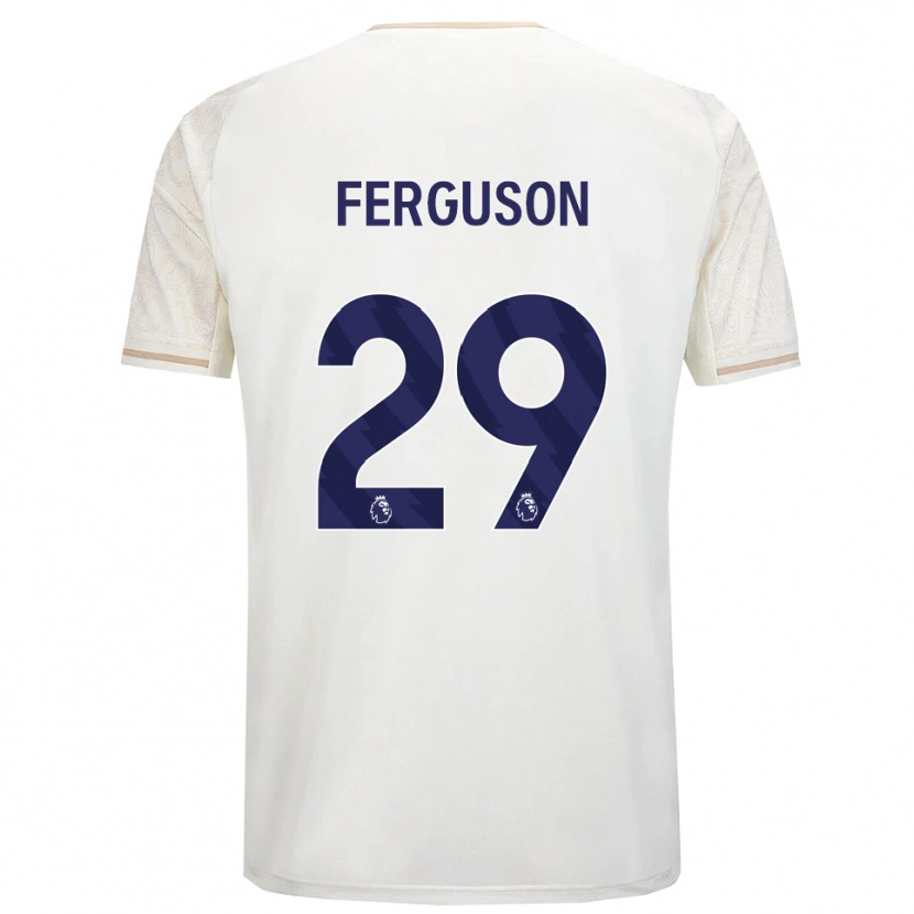 Danxen Kvinnor Georgie Ferguson #29 Benvit Svart Bortatröja Matchtröjor 2025/26 Tröjor T-Tröja