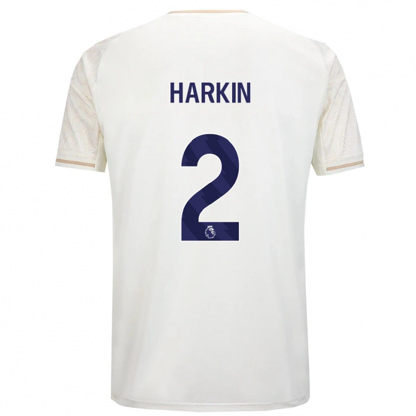 Danxen Kvinnor Lyndsey Harkin #2 Benvit Svart Bortatröja Matchtröjor 2025/26 Tröjor T-Tröja