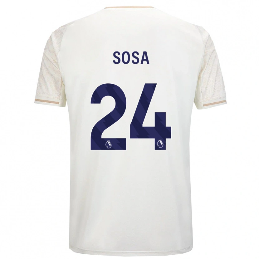 Danxen Kvinnor Ramón Sosa #24 Benvit Svart Bortatröja Matchtröjor 2025/26 Tröjor T-Tröja