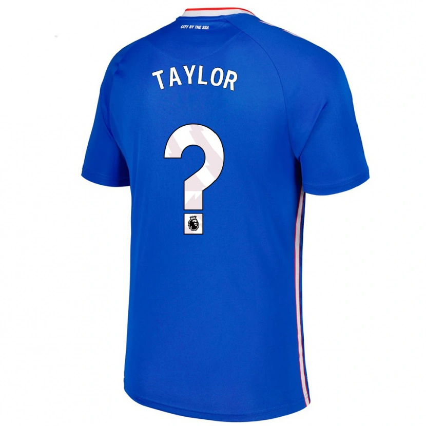 Danxen Kvinnor Lucas Taylor #0 Blå Vit Bortatröja Matchtröjor 2025/26 Tröjor T-Tröja