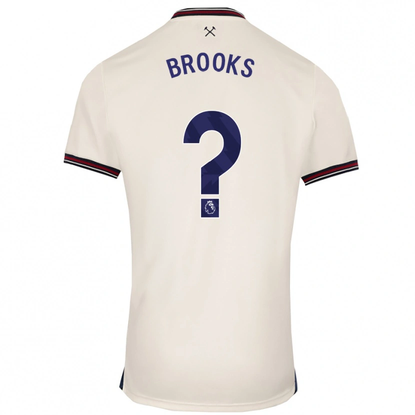 Danxen Kvinnor Connor Brooks #0 Benvit Bortatröja Matchtröjor 2025/26 Tröjor T-Tröja