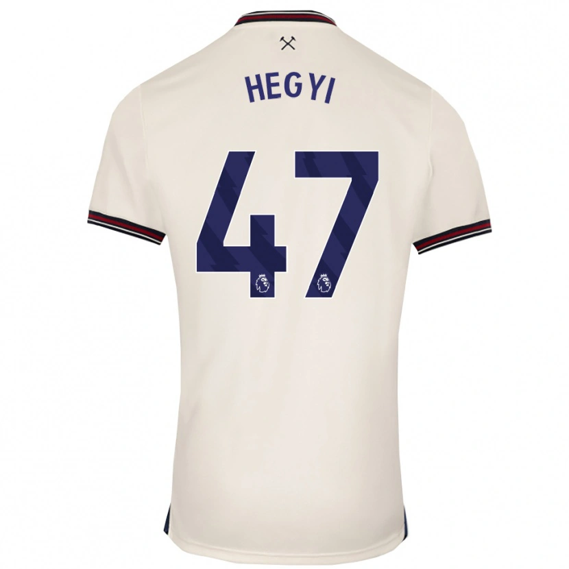 Danxen Kvinnor Krisztián Hegyi #47 Benvit Bortatröja Matchtröjor 2025/26 Tröjor T-Tröja
