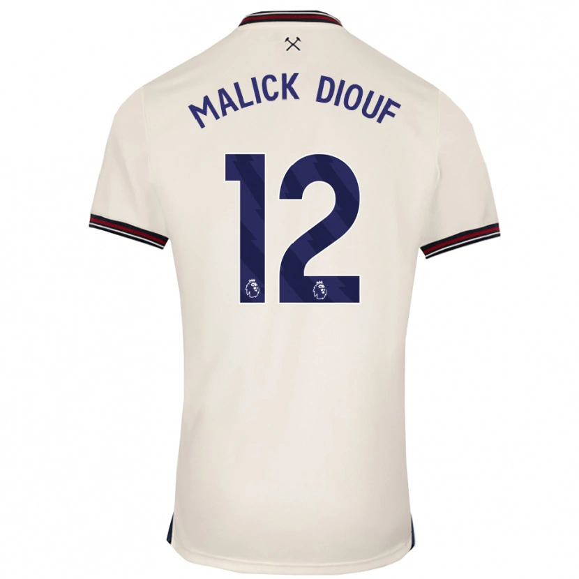 Danxen Kvinnor El Hadji Malick Diouf #12 Benvit Bortatröja Matchtröjor 2025/26 Tröjor T-Tröja