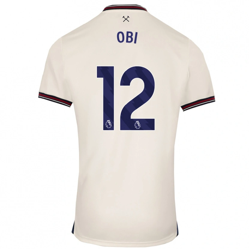 Danxen Kvinnor Chuk Obi #12 Benvit Bortatröja Matchtröjor 2025/26 Tröjor T-Tröja