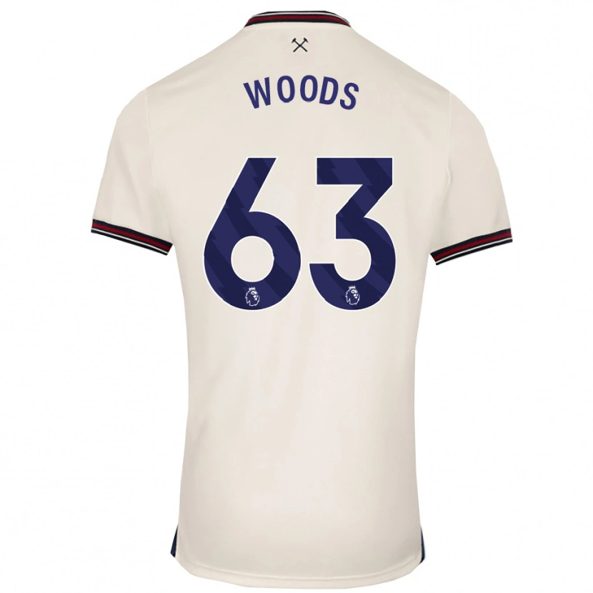 Danxen Kvinnor Archie Woods #63 Benvit Bortatröja Matchtröjor 2025/26 Tröjor T-Tröja