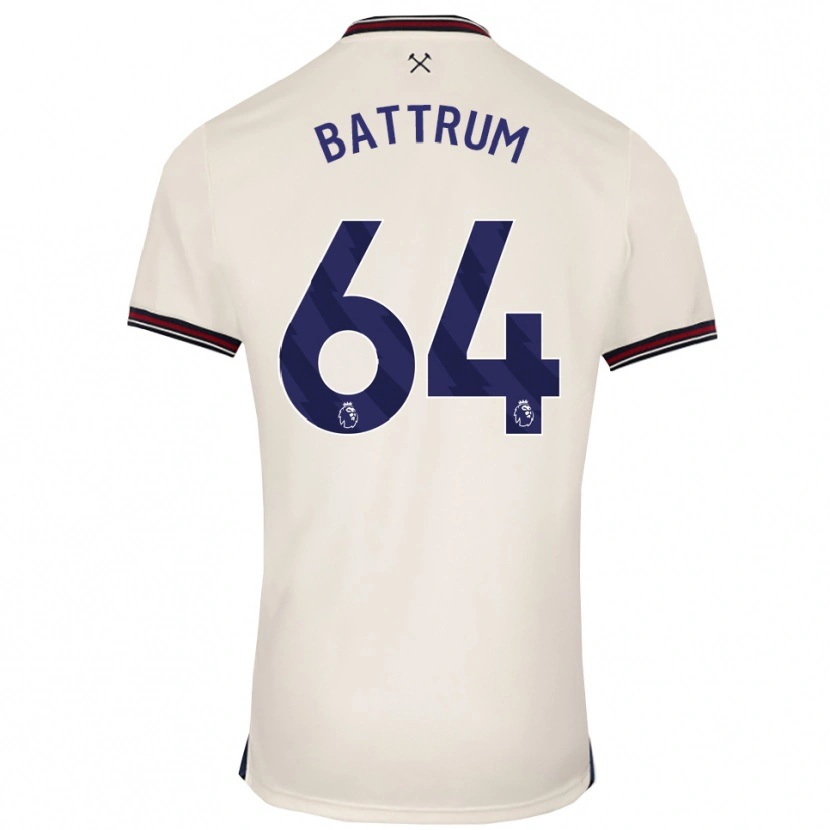 Danxen Kvinnor Ryan Battrum #64 Benvit Bortatröja Matchtröjor 2025/26 Tröjor T-Tröja