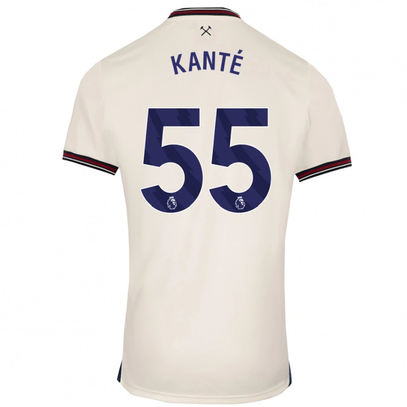 Danxen Kvinnor Mohamadou Kanté #55 Benvit Bortatröja Matchtröjor 2025/26 Tröjor T-Tröja