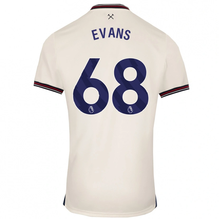 Danxen Kvinnor Isaac Evans #68 Benvit Bortatröja Matchtröjor 2025/26 Tröjor T-Tröja