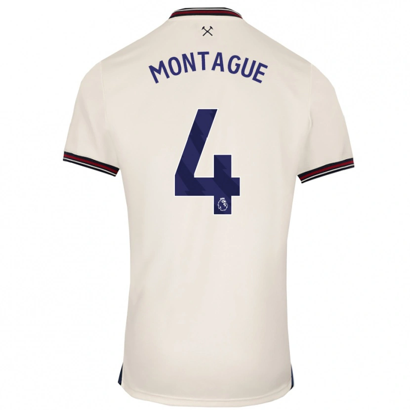 Danxen Kvinnor Harry Montague #4 Benvit Bortatröja Matchtröjor 2025/26 Tröjor T-Tröja