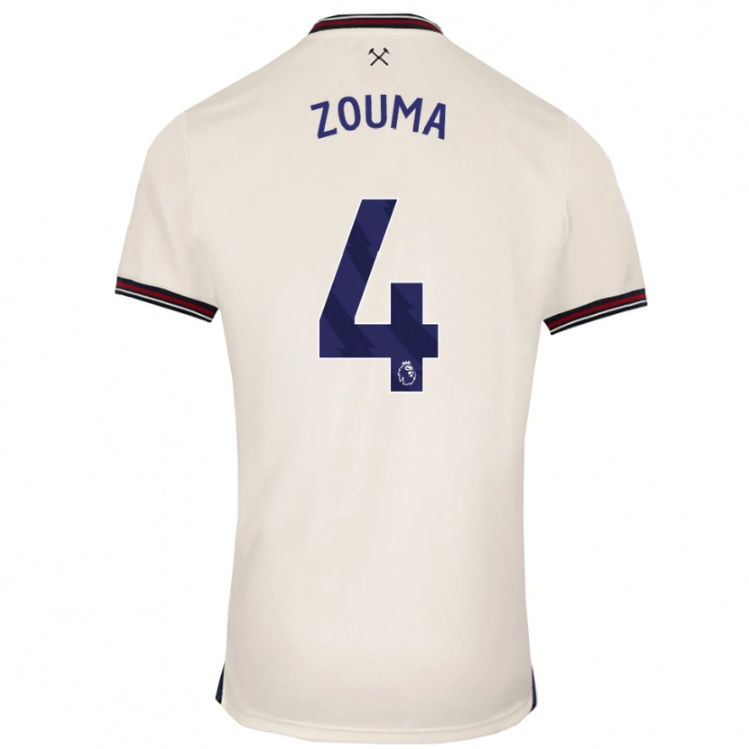 Danxen Kvinnor Kurt Zouma #4 Benvit Bortatröja Matchtröjor 2025/26 Tröjor T-Tröja