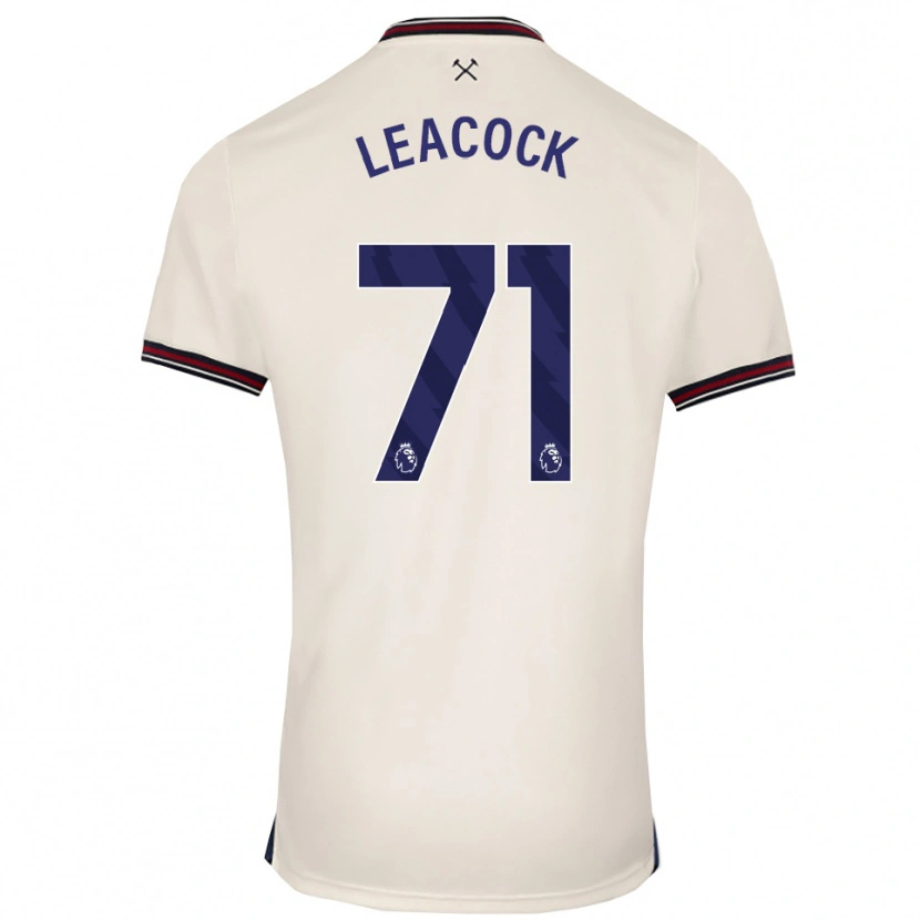 Danxen Kvinnor Callum Leacock #71 Benvit Bortatröja Matchtröjor 2025/26 Tröjor T-Tröja