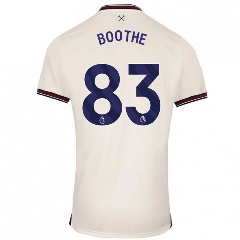 Danxen Kvinnor Sebastian Boothe #83 Benvit Bortatröja Matchtröjor 2025/26 Tröjor T-Tröja