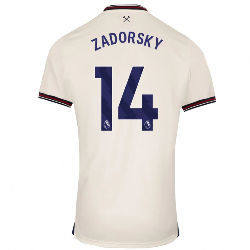Danxen Kvinnor Shelina Zadorsky #14 Benvit Bortatröja Matchtröjor 2025/26 Tröjor T-Tröja