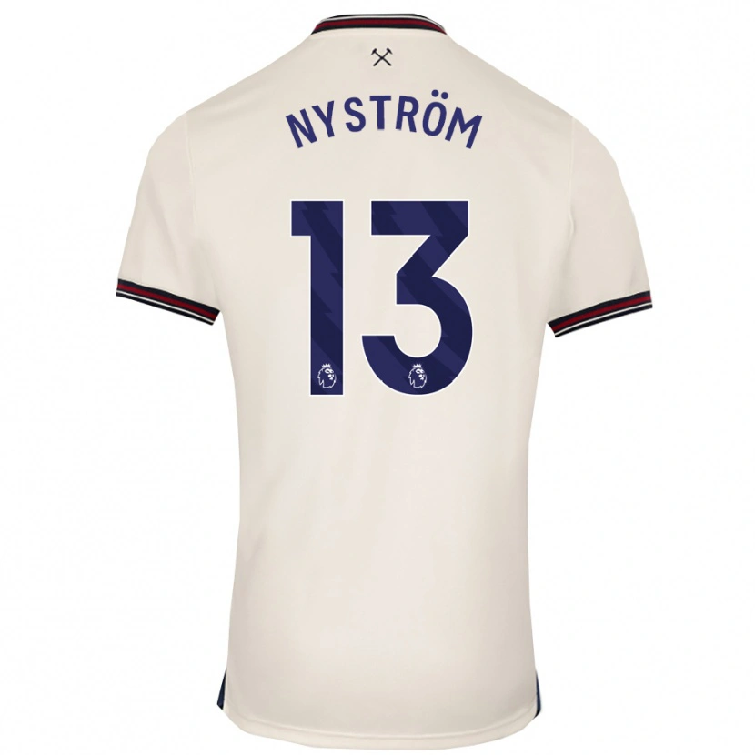 Danxen Kvinnor Eva Nyström #13 Benvit Bortatröja Matchtröjor 2025/26 Tröjor T-Tröja