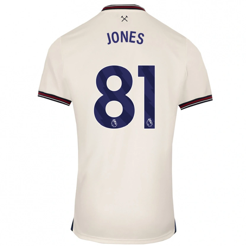 Danxen Kvinnor Liam Jones #81 Benvit Bortatröja Matchtröjor 2025/26 Tröjor T-Tröja