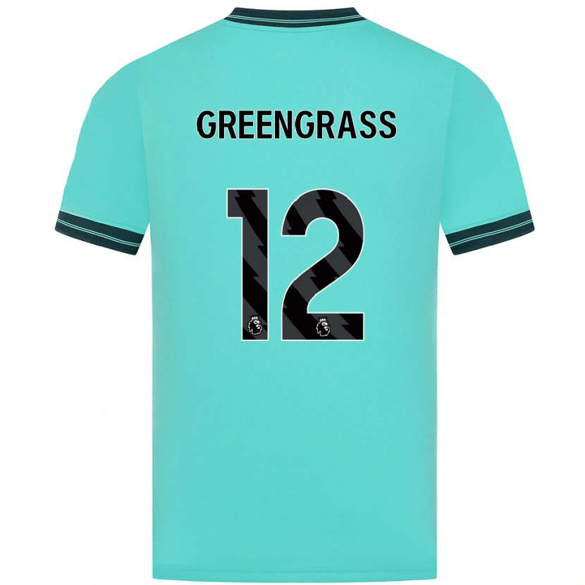 Danxen Kvinnor Charlotte Greengrass #12 Himmelsblå Grön Bortatröja Matchtröjor 2025/26 Tröjor T-Tröja