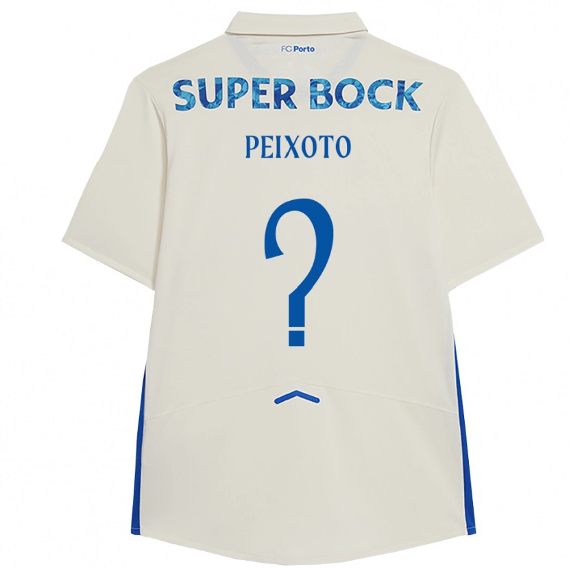 Danxen Kvinnor Tomás Peixoto #0 Vit Blå Tredjesatsen Matchtröjor 2025/26 Tröjor T-Tröja