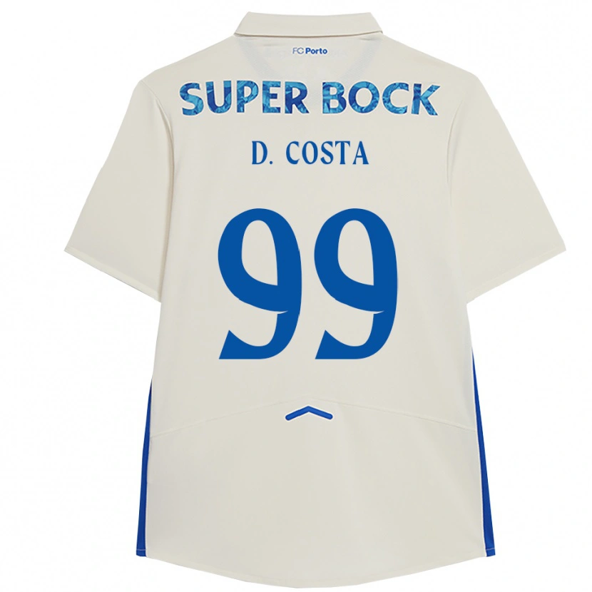 Danxen Kvinnor Diogo Costa #99 Vit Blå Tredjesatsen Matchtröjor 2025/26 Tröjor T-Tröja