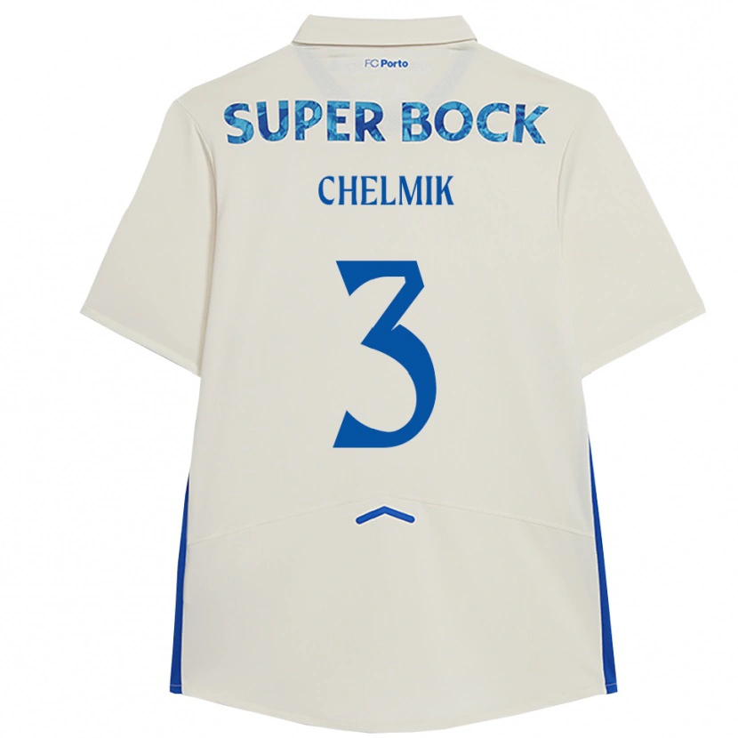 Danxen Kvinnor Chelmik #3 Vit Blå Tredjesatsen Matchtröjor 2025/26 Tröjor T-Tröja