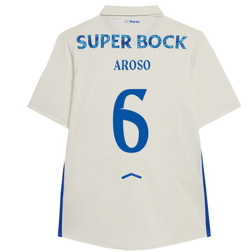 Danxen Kvinnor Carolina Aroso #6 Vit Blå Tredjesatsen Matchtröjor 2025/26 Tröjor T-Tröja