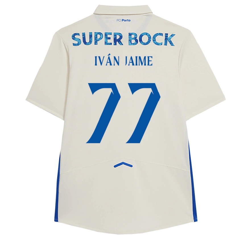 Danxen Kvinnor Iván Jaime #77 Vit Blå Tredjesatsen Matchtröjor 2025/26 Tröjor T-Tröja