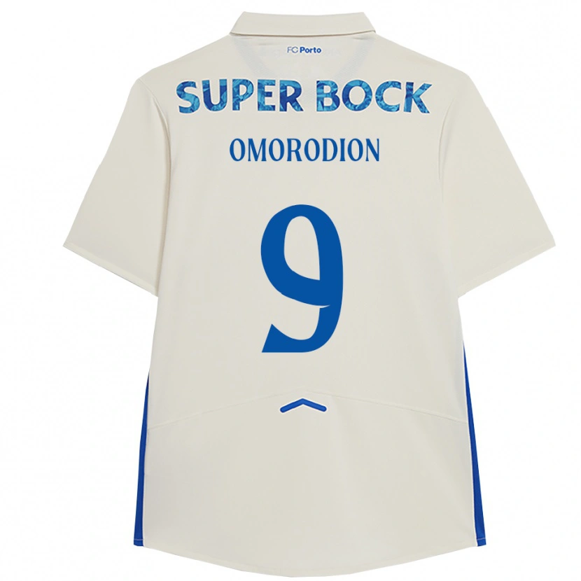 Danxen Kvinnor Samu Aghehowa #9 Vit Blå Tredjesatsen Matchtröjor 2025/26 Tröjor T-Tröja