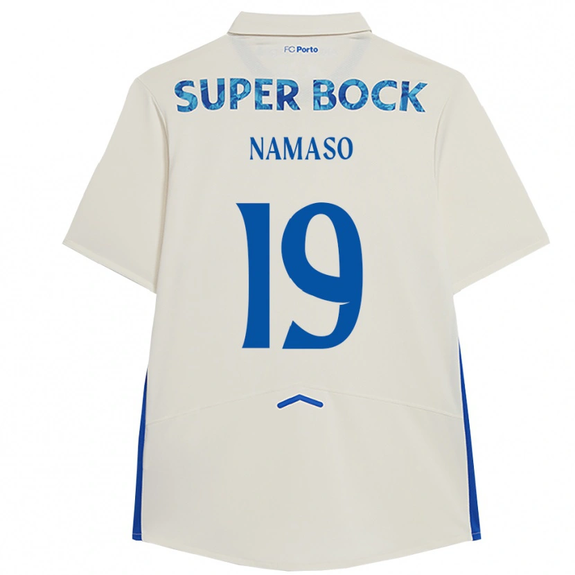 Danxen Kvinnor Danny Namaso #19 Vit Blå Tredjesatsen Matchtröjor 2025/26 Tröjor T-Tröja